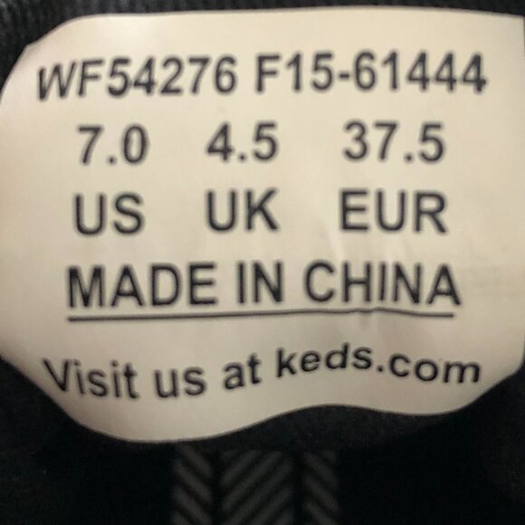 Keds Lace Up Sneakers with Canvas Silver Sparkle Uppers + Black Soles Size 7 - Picture 9 of 10